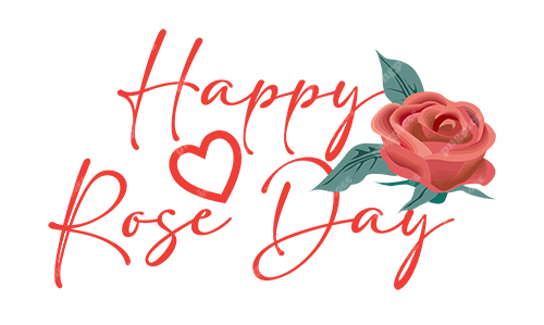 Happy Rose Day Text PNG png