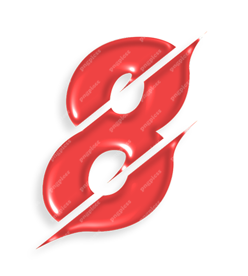 8 Eight in Red PNG png