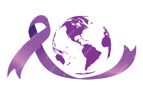 World Cancer Day Ribbon with World PNG png