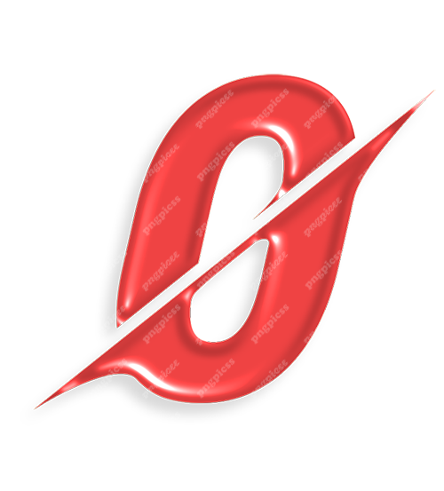 0 Zero in Red PNG png
