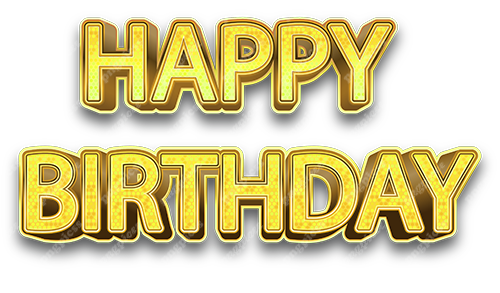 Happy Birthday 3D text PNG? png