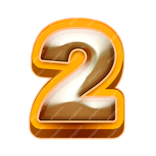 2 Two in Metallic Bronze PNG png