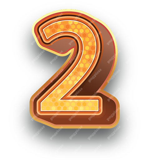 2 Two in Metallic Bronze PNG png
